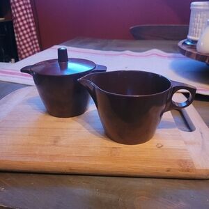 Vintage Dorchester dinnerware cream & sugar dish Brown
